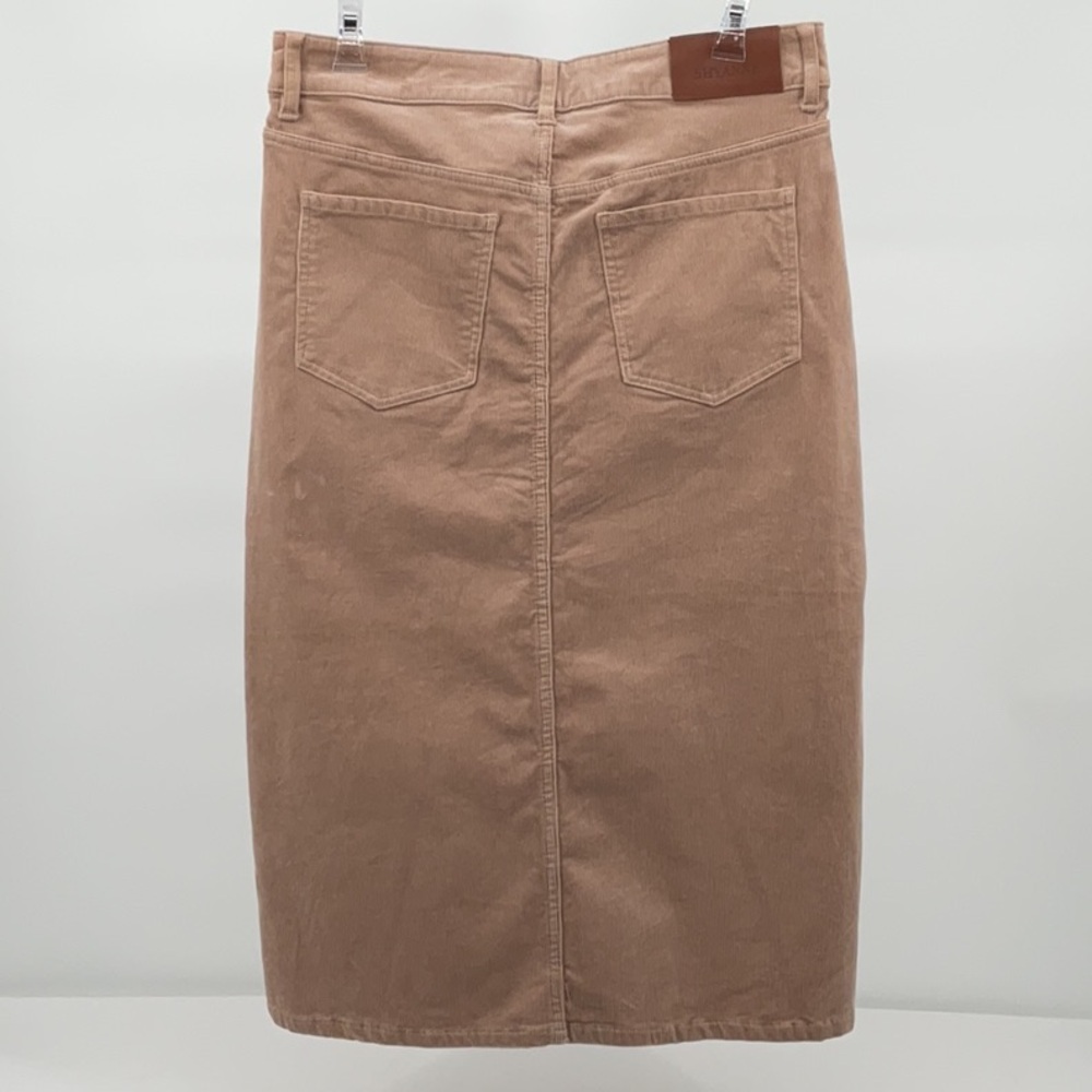 NWT Shyanne Tan Corduroy Skirt Size 29 waist Mid Length Boot Barn - Picture 2 of 7